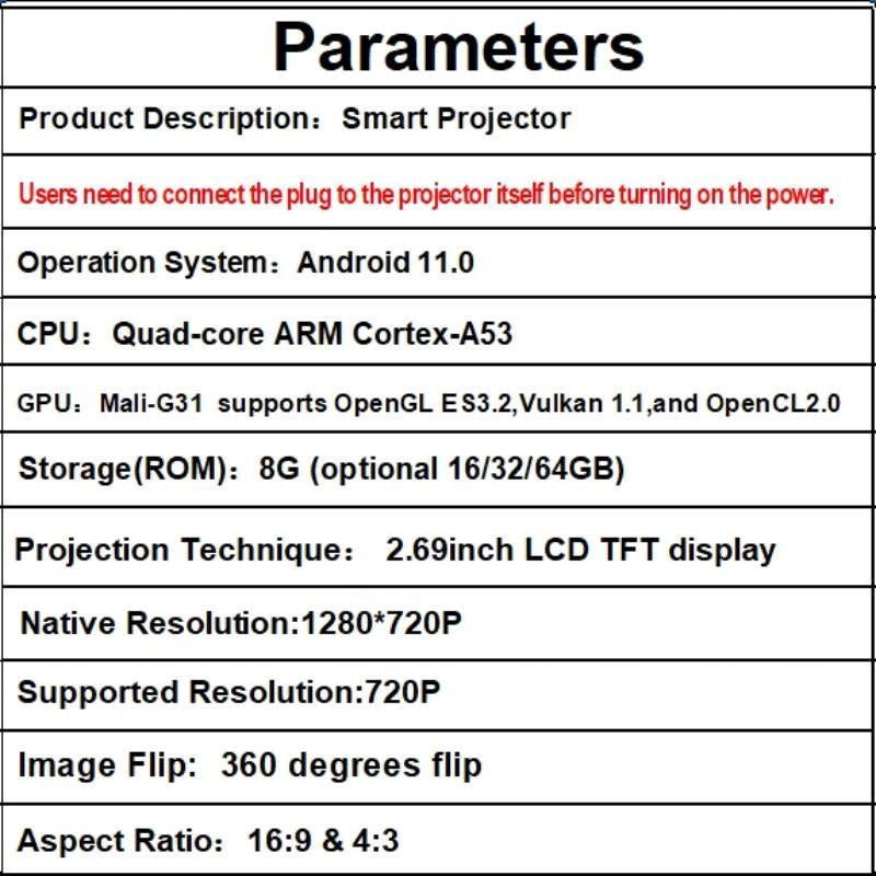 4k Portable Projector 
