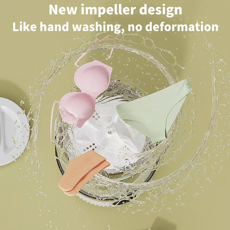 Wireless 1L Mini Washing Machine Portable Underwear Cleaner Socks Washing Machine Dehydratable Laundry Bucket